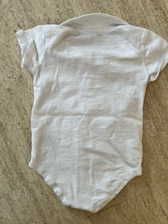 Janie and Jack White Polo One-Piece Bodysuit - Picture 3 of 3